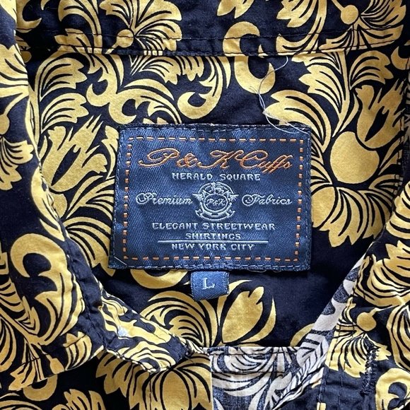 p & k cuffs shirts Short Sleeve herald square elegant size L - Picture 8 of 10